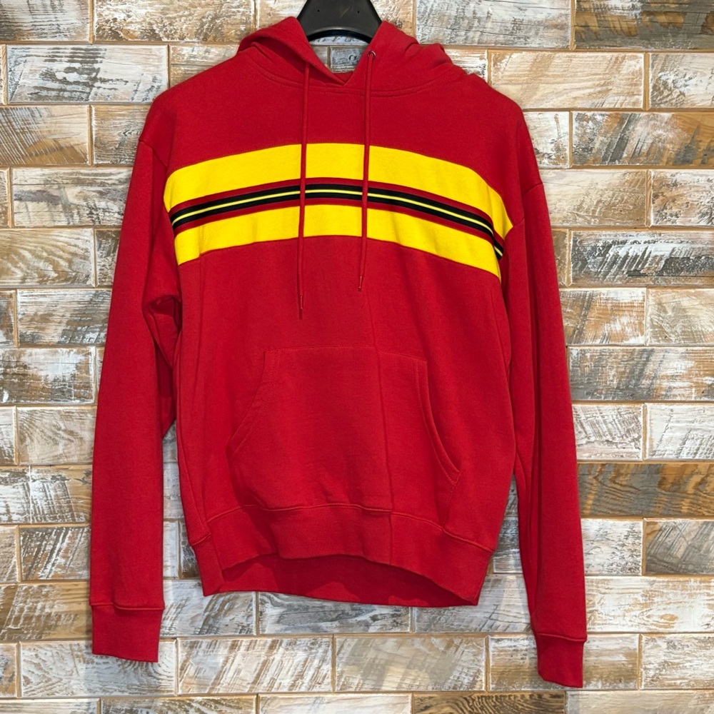 Zine Clothing Vibrant Red/Yellow Hooded Sweatshirt.Size M. Great Condition. NWT.